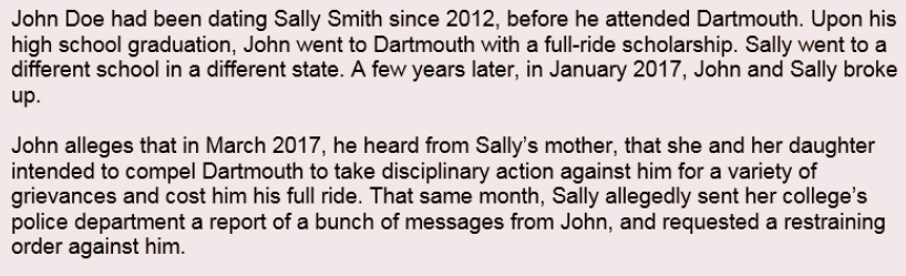 He said she said dartmouth