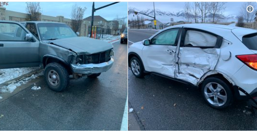Bird Box Challenge car crash in Utah