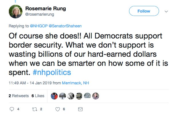 Rosemarie rung Democrat border security