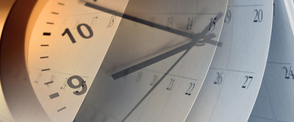 Schedule Clock face and calendar composite