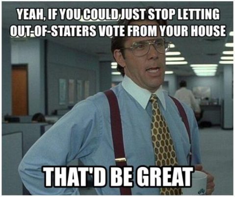 Out of state voters