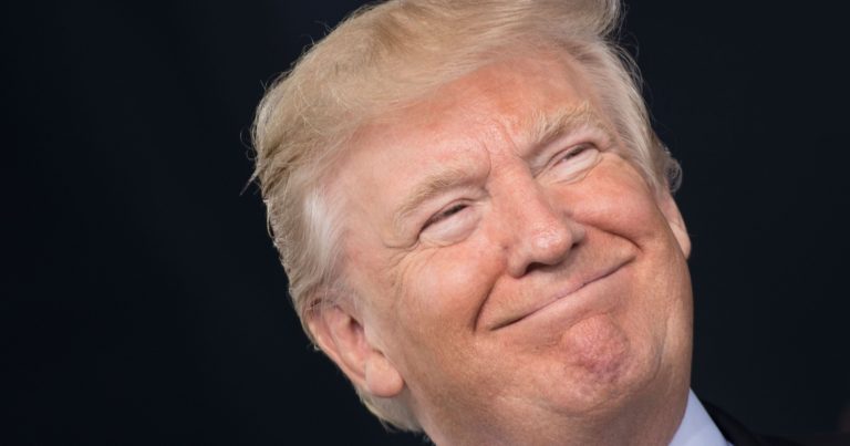 Trump smiling