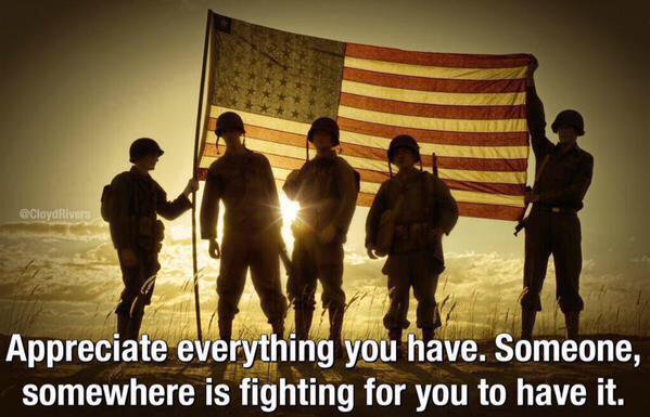 Someone somewhere is fighting for you