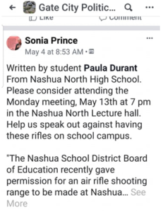 Sonia Prince May 4 8-53am - Names Paula Durant