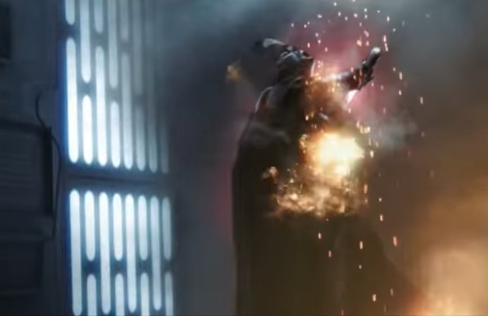 Vader Kenobi Saber Battle