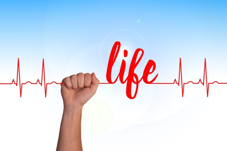 Heart beat life hold on to life