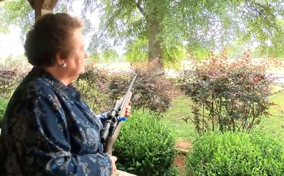 Marcia Black Defends Family with her rifle