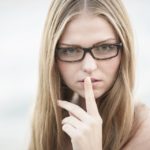Woman silence shh