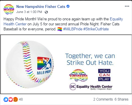 fisher cats Pride Night