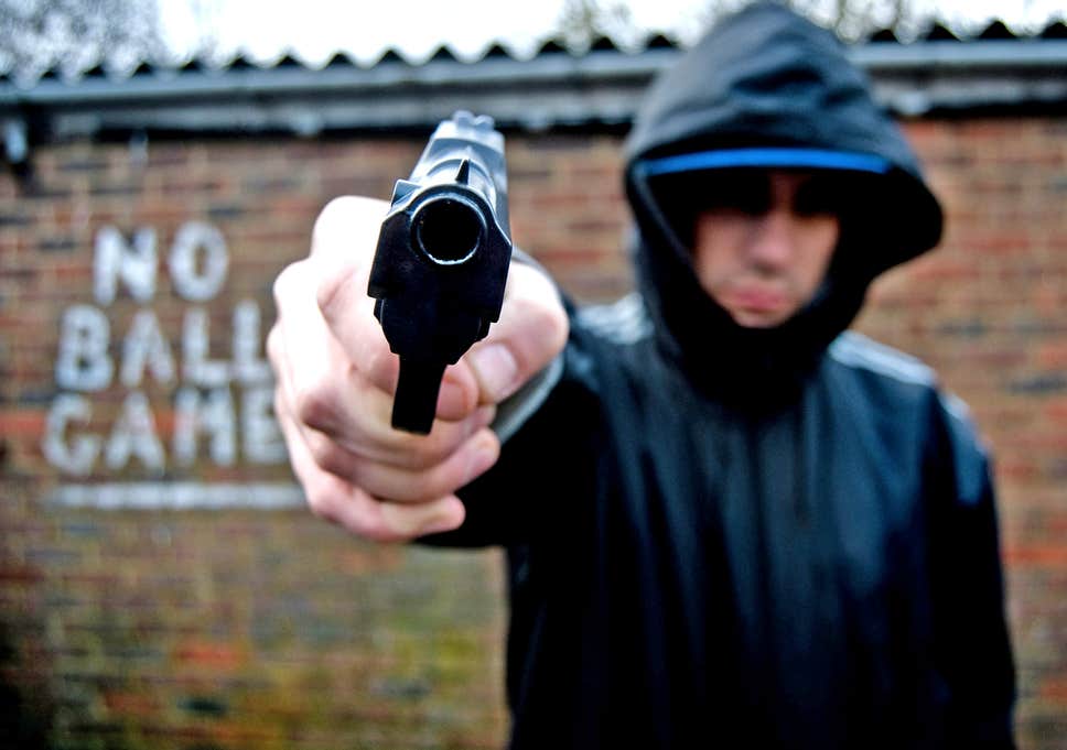 Gun crime thug robbery murder