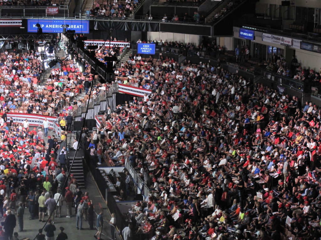 Manchester Trump Rally Crowd 2