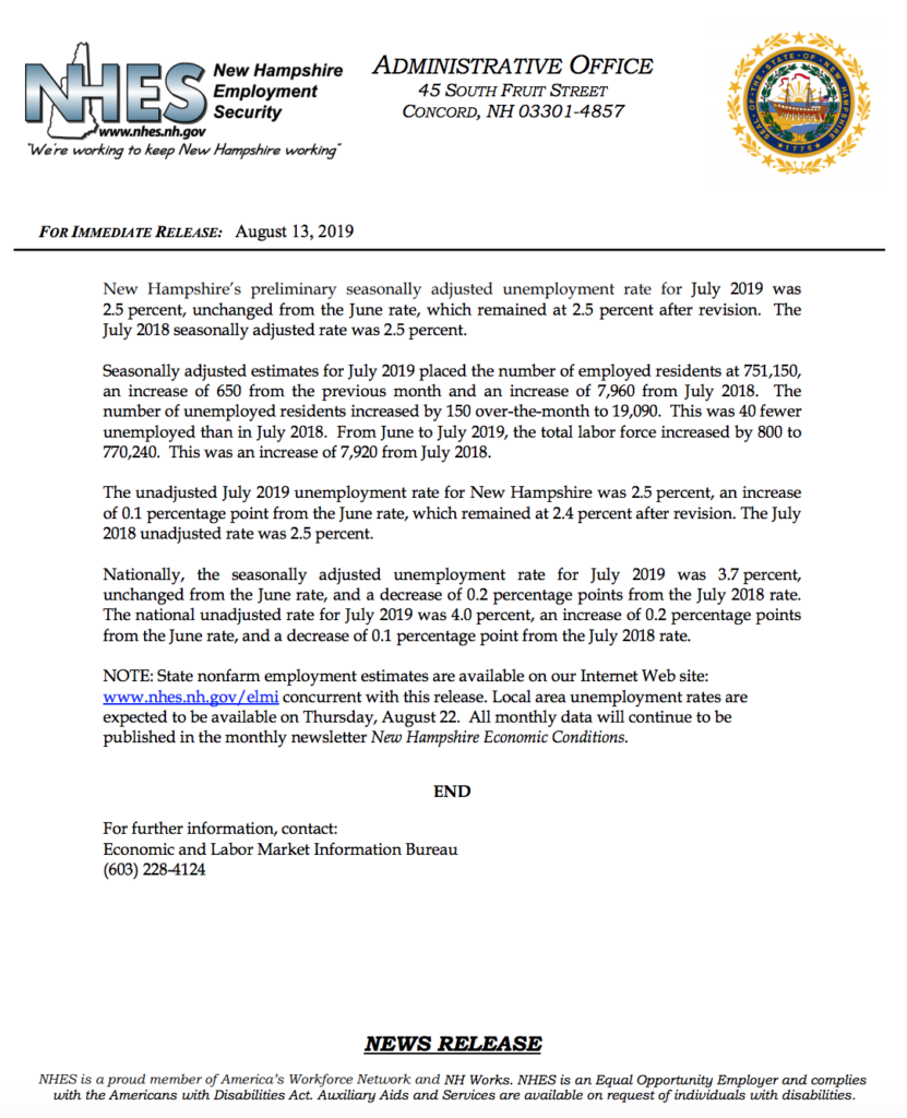 NHES Press Release