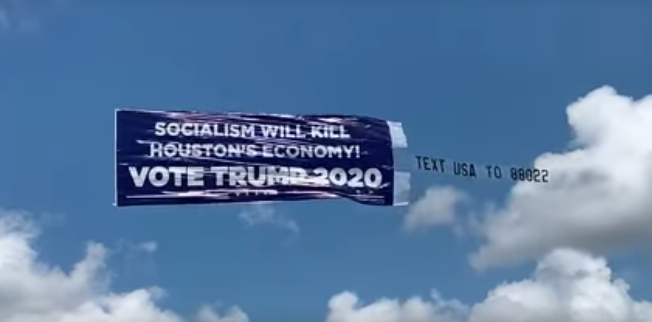 Trump trolls Democrat Debate Banner