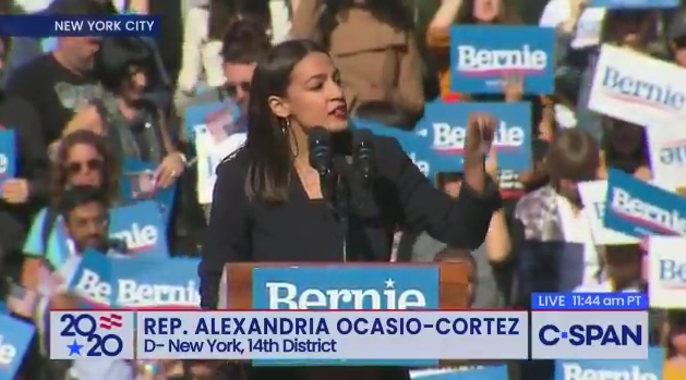 AOC Bernie screen grab