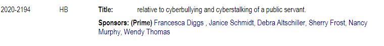 LSR 2020-2194 cyberbullying state reps
