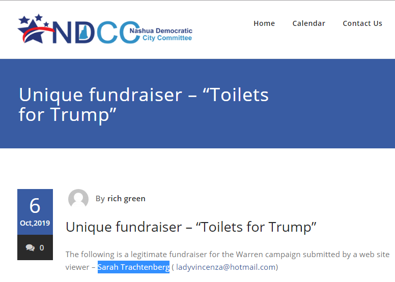 Toilets for Trump NDCC