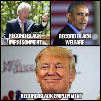 So what have Presidents Clinton Obama and Trump done for black Americans