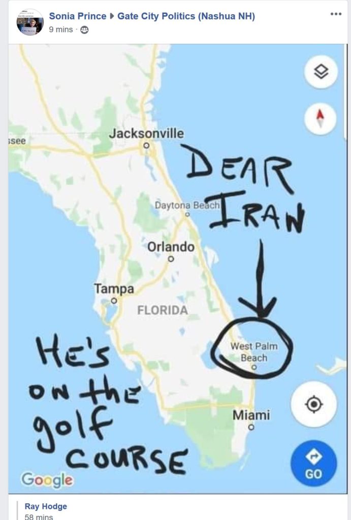 Sonia Prince - Tells Iran where Trump is