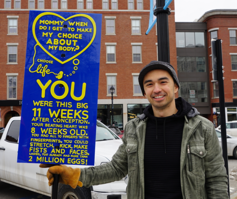 pro life blue sign 11 weeks