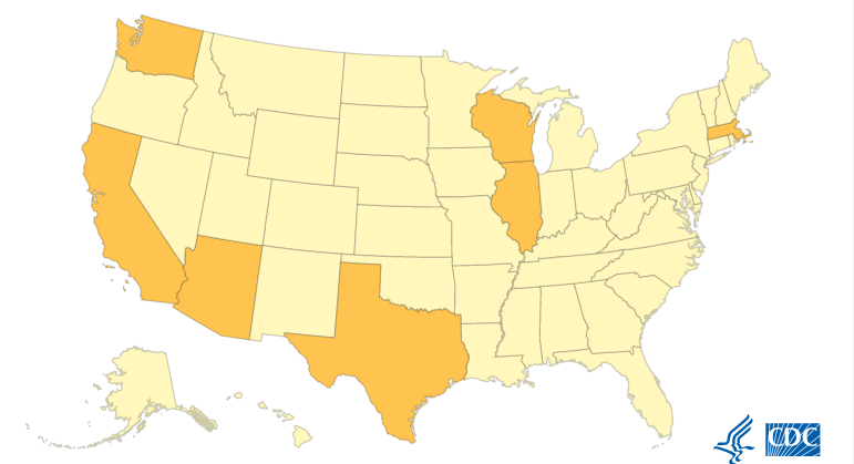 CDC Infection MAP US