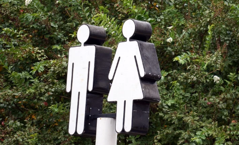 mens ladies bathroom