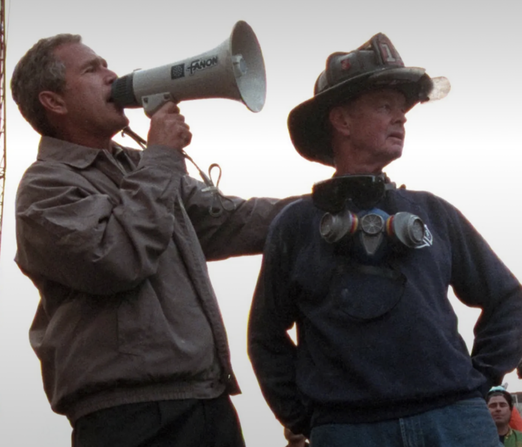Bush II at Ground Zero with Bullhorn