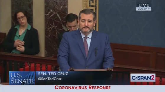 Cruz Unloads on Democrats over coronavirus bill