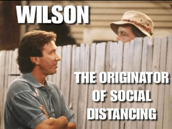 Wilson on the fence - social distancing