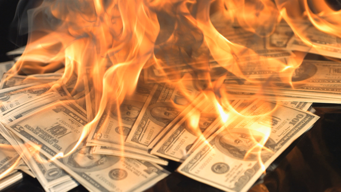 burning money