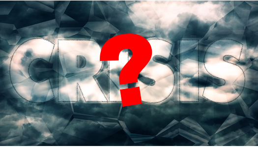 crisis question mark