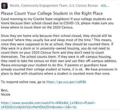 Nextdoor.com census post