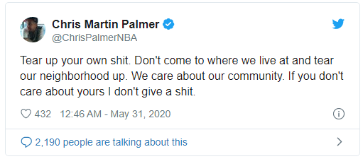Chris Palmer tear up yor own shit