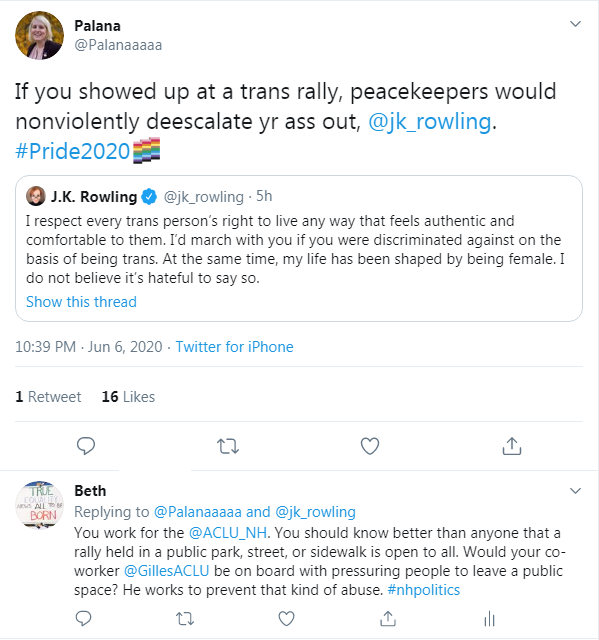 Palana Belken threatens JK Rowling