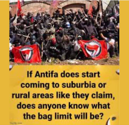 Antifa BLM to suburbia bag limit