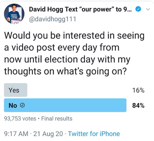 David Hogg no one cares