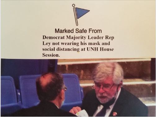 Dem Majority Leader Doug Ley sans mandatory mask