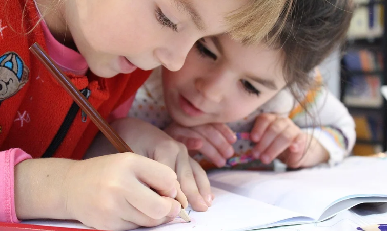 Kids children writing school learning