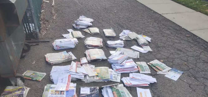 NJ undelivered Mail found in dumpster
