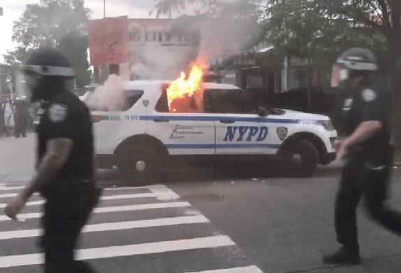 Police being attacked