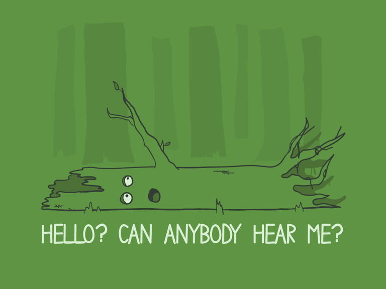 Tree falls in the woods