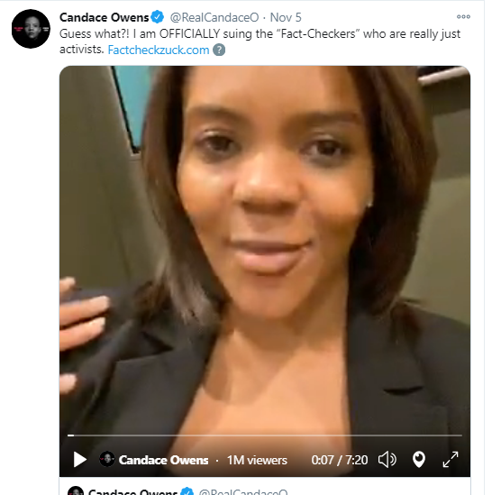 Candace Owens Suing Factcheckers
