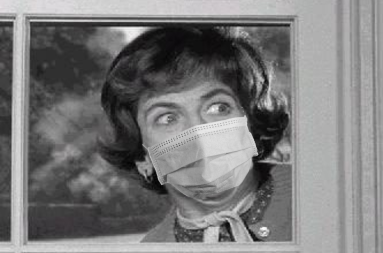 Mrs Kravitz with a mask