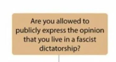 Say you are in a fascist dictatorship