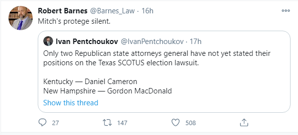 There are Only Two AG's of epublican govs not talking about Texas Lawsuit
