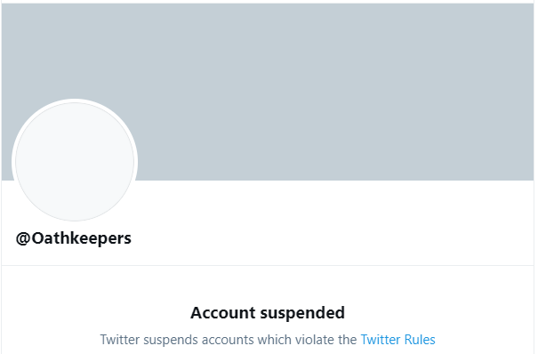 Oathkeepers Twitter banned