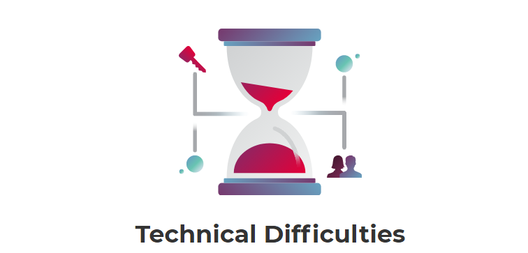 Parler Technical difficulties graphic
