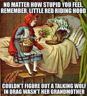 Red Riding Hood talking wolf
