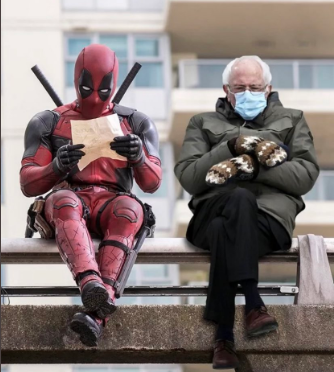bernie meme DeadPool