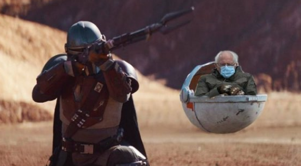 bernie meme Mandalorian