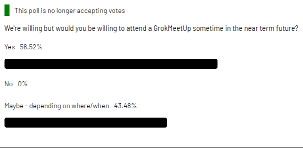 Restart GrokMeetup poll results